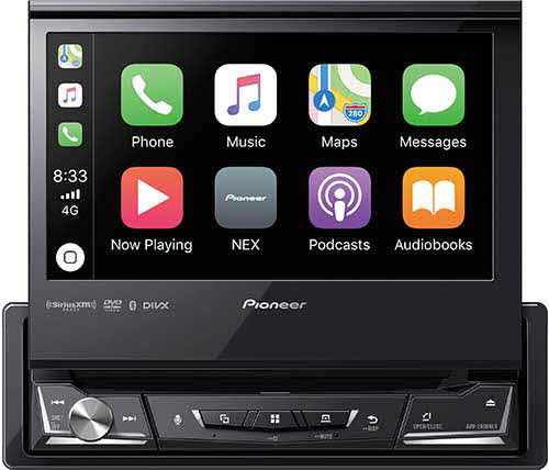PIONEER NEX 1-DIN Multimedia DVD Receiver with 6.8" WVGA Display, Apple CarPlay, Android Auto, Built-in Bluetooth, and SiriusXM-Ready