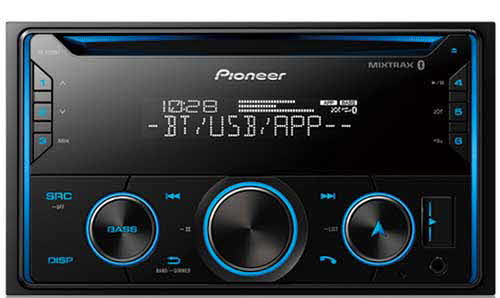 PIONEER Double DIN CD Receiver with Pioneer Smart Sync App Compatibility, MIXTRAX, Built-in Bluetooth