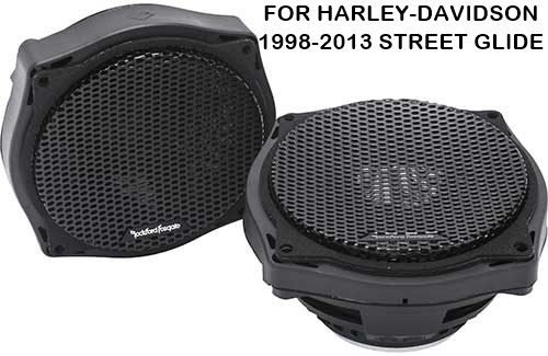 ROCKFORD FOSGATE Power Harley-Davidson Street Glide 6.5" Full Range Fairing Speakers (1998-2013)