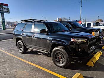 2019 Toyota 4 Runner. This was a SQ (Sound Quality) System. We kept the OEM head unit and all of its functions. We used Rockford Fosgate processor & Maestro smart harness, two pair Rockford T5 components and two 10" Rockford subs in a custom built enclosure. Powering the system are Rockford amps. All four doors and some of the cargo area were treated with MESA mat sound damping.
