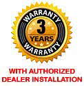 3 Year Warranty with Dealer Installation