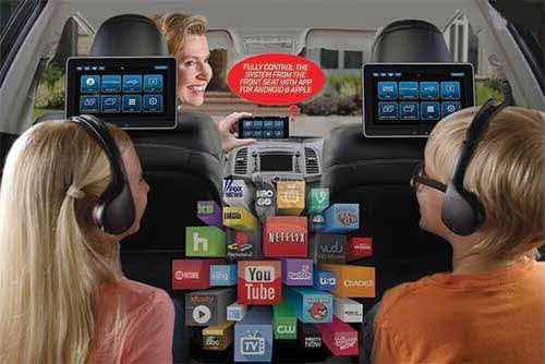Advent Rear-Seat entertainment system with two 10.1" Touchscreen Monitors