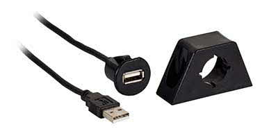 Metra-Axxess Universal 6' Male to Female USB Extension Cable with Mount