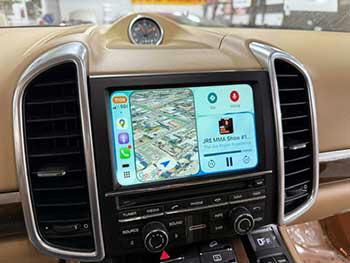 Porsche Cayenne in for a ZZ2 Play CarPlay integration to the OEM headunit