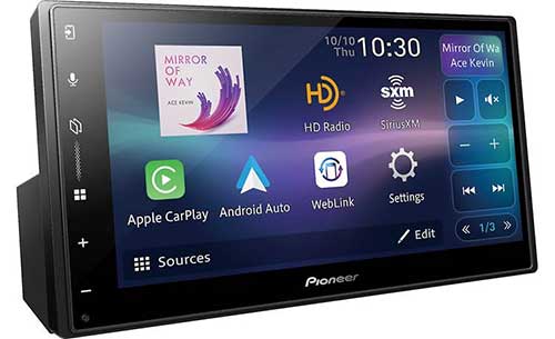 PIONEER 6.8" - Wired Apple CarPlay, Android Auto Wired, and Built-in Bluetooth - Multimedia Digital Media Receiver