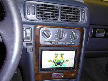 1998 Volvo V70 all Helix front and rear component speaker sets powered by a four channel  amp controlled by a Kenwood multi-media touch screen dvd head unit , a 12" subwoofer with custom box built into the spare tire compartment powered by a mono amp!