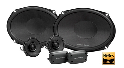 Harmon / Kardon Fit Series 3-way 6"x 9" Plug & Play Component Car Speaker System