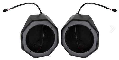SSV Works Polaris General Front Speaker 6 1/2" Overhead Speaker Pods - Unloaded
