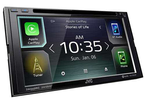 JVC Multimedia Receiver featuring 6.8" Clear Resistive Touch Monitor