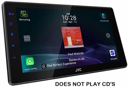 JVC Digital Media Receiver featuring 9" HD Floating Screen / Apple CarPlay� (Wireless, Wired) / Android Auto� (Wireless, Wired) / HDMI Input / Mirroring (Wireless, Wired) / SiriusXM Ready / iDatalink Maestro Ready / Bluetooth�