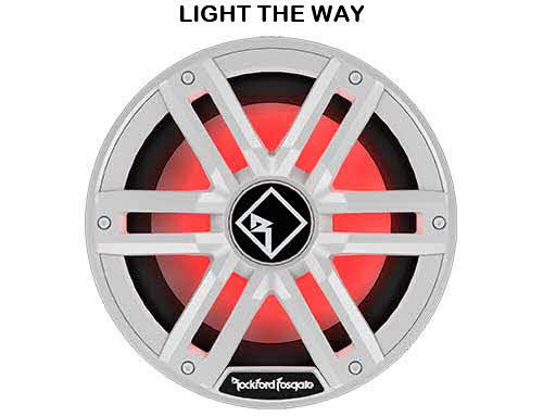 ROCKFORD-FOSGATE 10" DVC 4O Color Optix™ Infinite Baffle Marine Subwoofer - WHITE ROCKFORD-FOSGATE 10" DVC 4O Color Optix™ Infinite Baffle Marine Subwoofer - WHITE