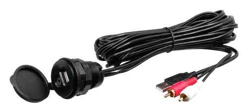 BOSS Universal USB/3.5mm Auxiliary Interface Mount & Cable