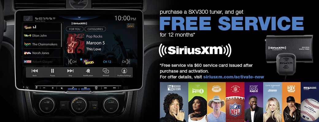 SIRIUSXM-Free service for 12 Months offer
