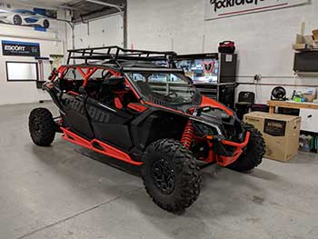 2018 Can Am Maverick in for a Rockford Fosgate Stage 5 Kit. Sounds amazing