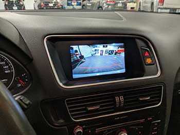 2013 Audi Q5 in for a back up camera integrated into the OEM screen. Installed a Kenwood camera and a NavTV integration module.
