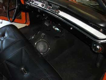 1968 Buick Skylark. Installed a Kenwood Excelon AM/FM/CD Player with Kenwood Excelon 1500 watt mono amplifier and a 1200 watt 4-channel amplifier. Kenwood Excelon 6 1/2" 2-way speakers. Custom built center console and custom fabricated trunk.