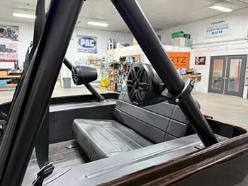 Restored CJ Jeep in for an audio upgrade. Installed Kenwood Bluetooth controller/hideaway unit  made custom speaker mounts for 5  Kenwood speakers in dash and a pair of Rockford Fosgate 6.5 can speakers on the rear toll bar.