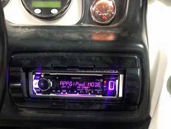 MB Sports Boat. Installed a Kenwood marine receiver. Rockford Fosgate amps and speakers with Rockford tower speakers.