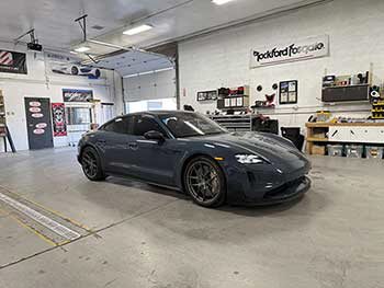 2025 Porsche Taycan EV with Escort Redline Radar installation