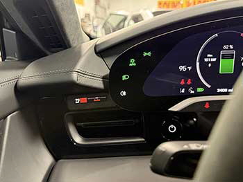 2025 Porsche Taycan EV with Escort Redline Radar installation